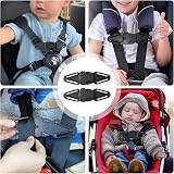 Solbrezeni 2Pcs Anti Escape Car Seat Safety Straps Chest Clip Black view 7