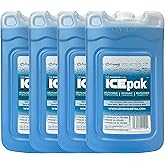 Cryopak ICEpak Hard Shell Reusable Ice Packs for Coolers and Lunch Box Use, Freezer Safe Gel Design, Professional Grade Cooli