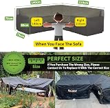 Enzeno L Shaped Garden Sofa Cover 420D Oxford Waterproof 140x210x75cm view 2