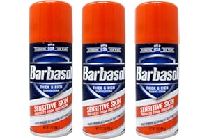 Barbasol Shave Cream 7 Ounce (Sensitive Skin, Pack of 3)