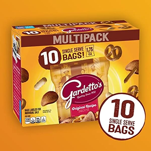 GARDETTO’S ORIGINAL RECIPE SNACK MIX, SINGLE SERVE BAGS MULTIPACK, 10 CT, 17.5 OZ