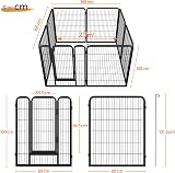 Yaheetech 8 Panel Dog Playpen 100cm Height Heavy Duty Fence Garden Yard view 7