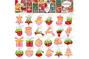 KISSFREE Christmas Party Favors for Kids,Christmas Mini Pop Fidget Toys with Christmas Cards,Christmas Stocking Stuffers,Christmas Goodies Bag Stuffers,Christmas Classroom Gifts for Kids