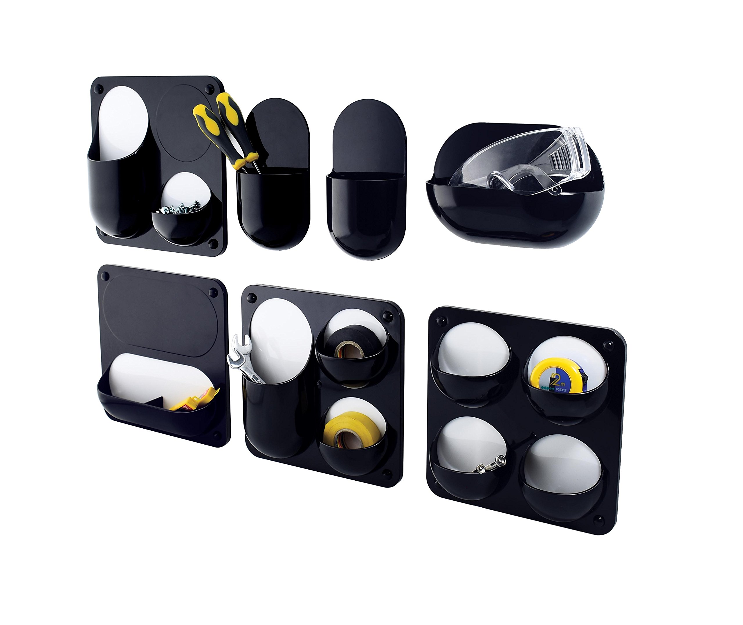 Wall Mounted Organizer for Storing Your Pens, Pencils, Notes, Etc. Multipurpose Personal Organizer that Keeps Your Space Tidy and Improves Productivity. (Black)