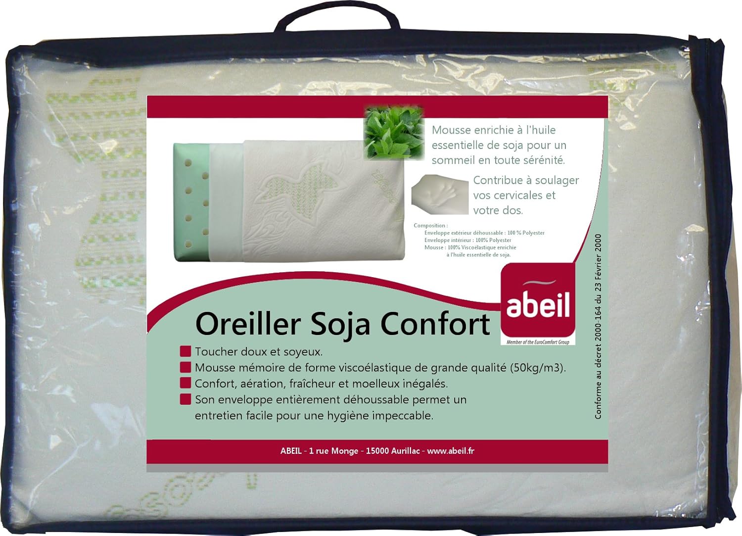 oreiller abeil memoire forme