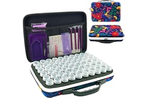 LIRUNQIU Diamond Painting Storage Containers, 60 Slots Diamond Painting Accessories and Tools Organizer for Diamond Art Jewelry Beads