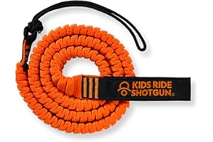 Kids Ride Shotgun - MTB Tow Rope - Orange | Child Bike Stretch Bungee Cord Pull Behind Attachment - Orange