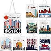Paterr 9 Pcs City Souvenirs Gifts New York Tote Bag Bulk San Francisco Canva Tote Boston Chicago Souvenirs for Women Travel