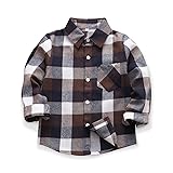 OCHENTA Boys Flannel Shirts Long Sleeve Button Down