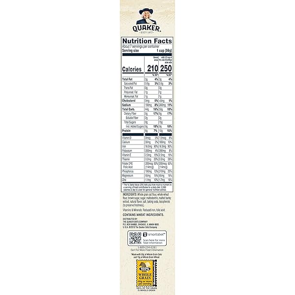 QUAKER, OATMEAL BREAKFAST CEREAL, 14.5 OZ
