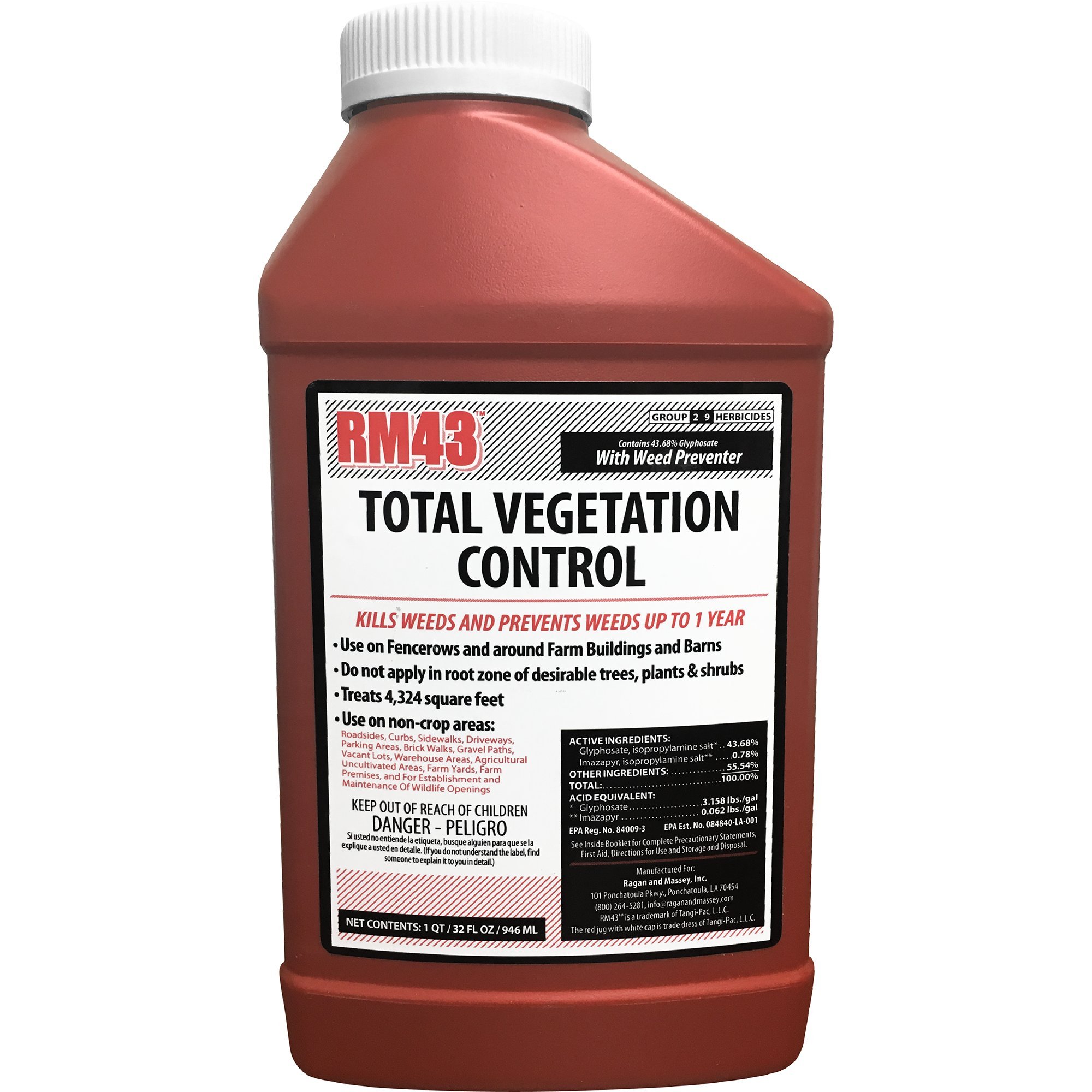 RM43 43Percent Glyphosate Plus Weed Preventer for Total Vegetation