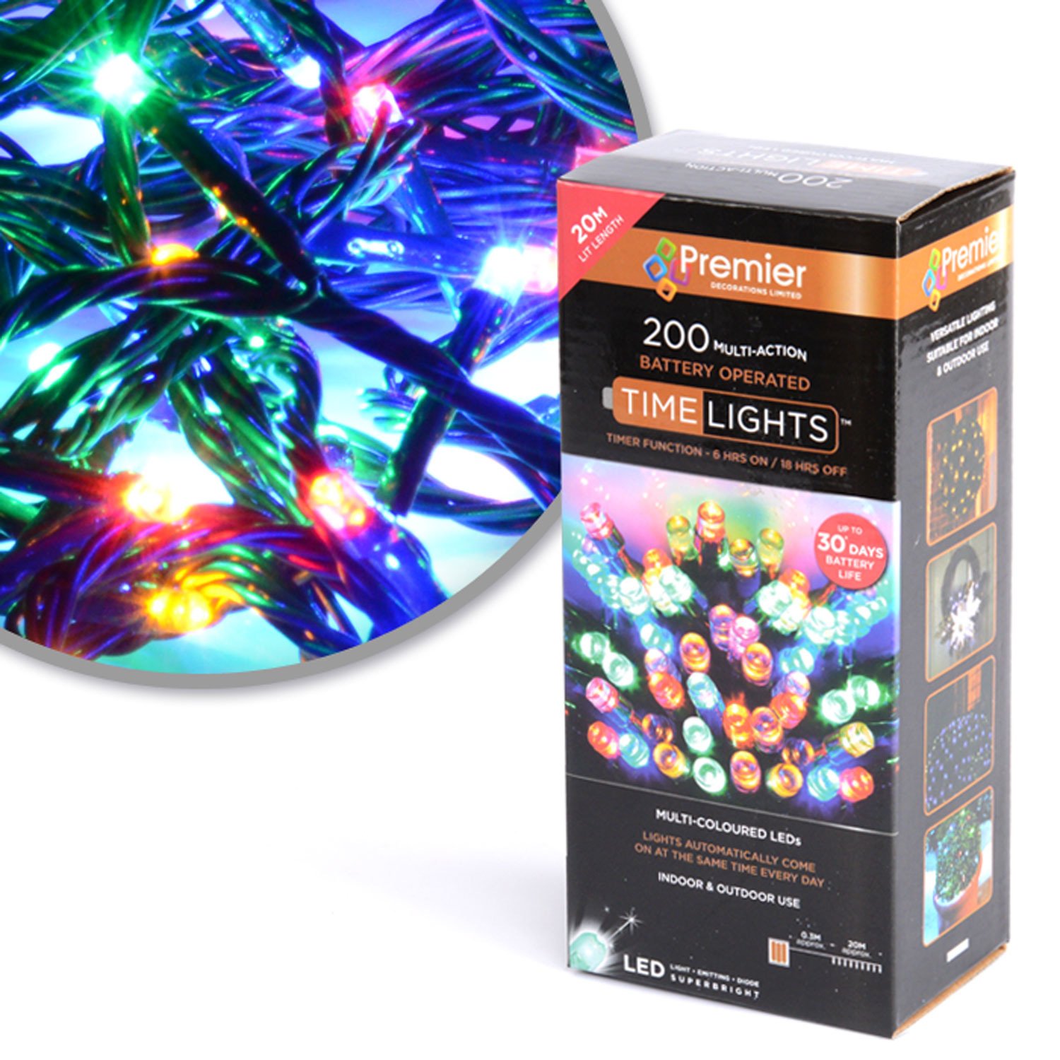 Premier 200 BO Multicoloured Led Lights, Meterial, Multicolor Amazon.co.uk Kitchen & Home