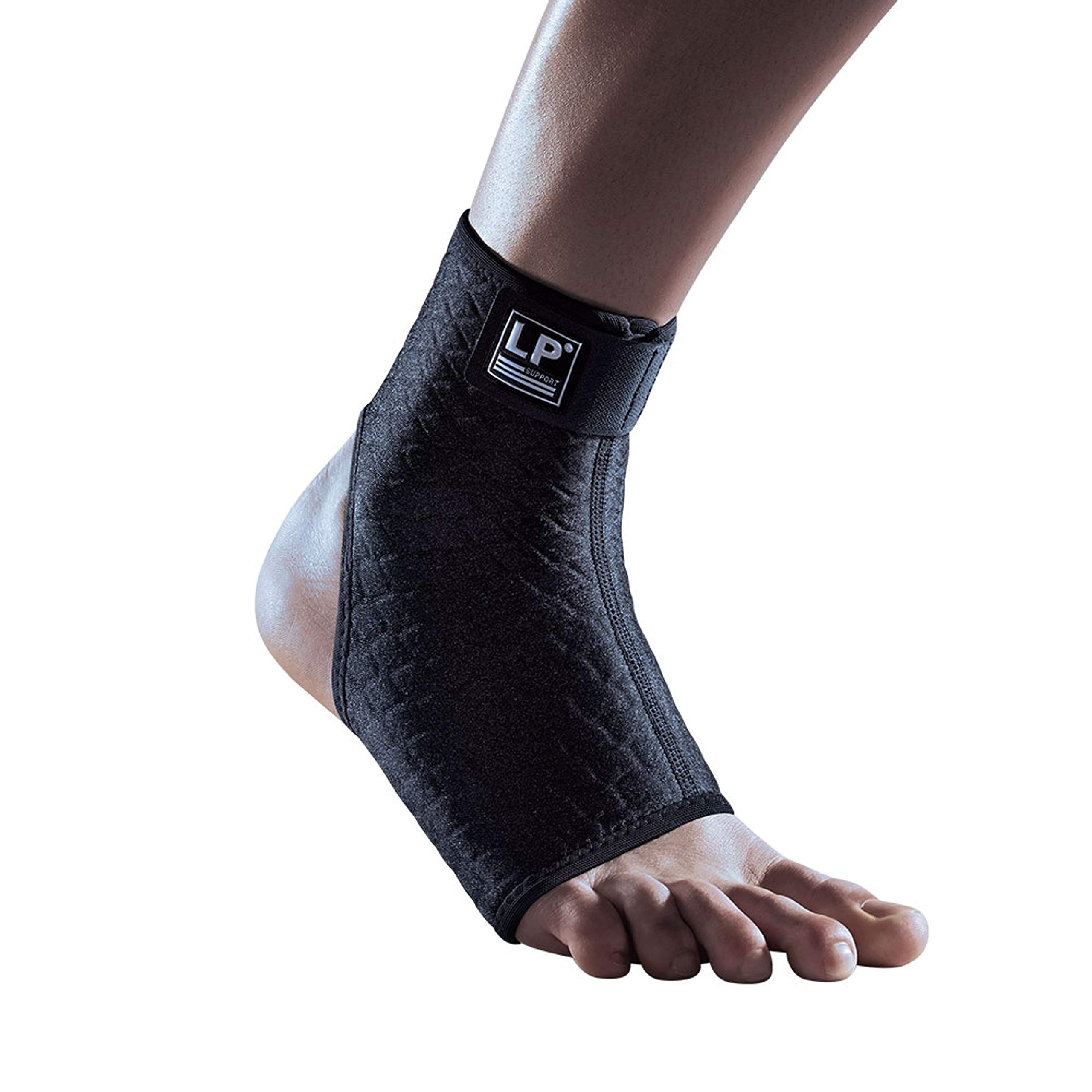 LP Extreme Ankle Support, Ankle Brace with Breathable Compression - Effective Sports Injury Rehabilitation & Chronic Ankle Pain Relief, Black - small