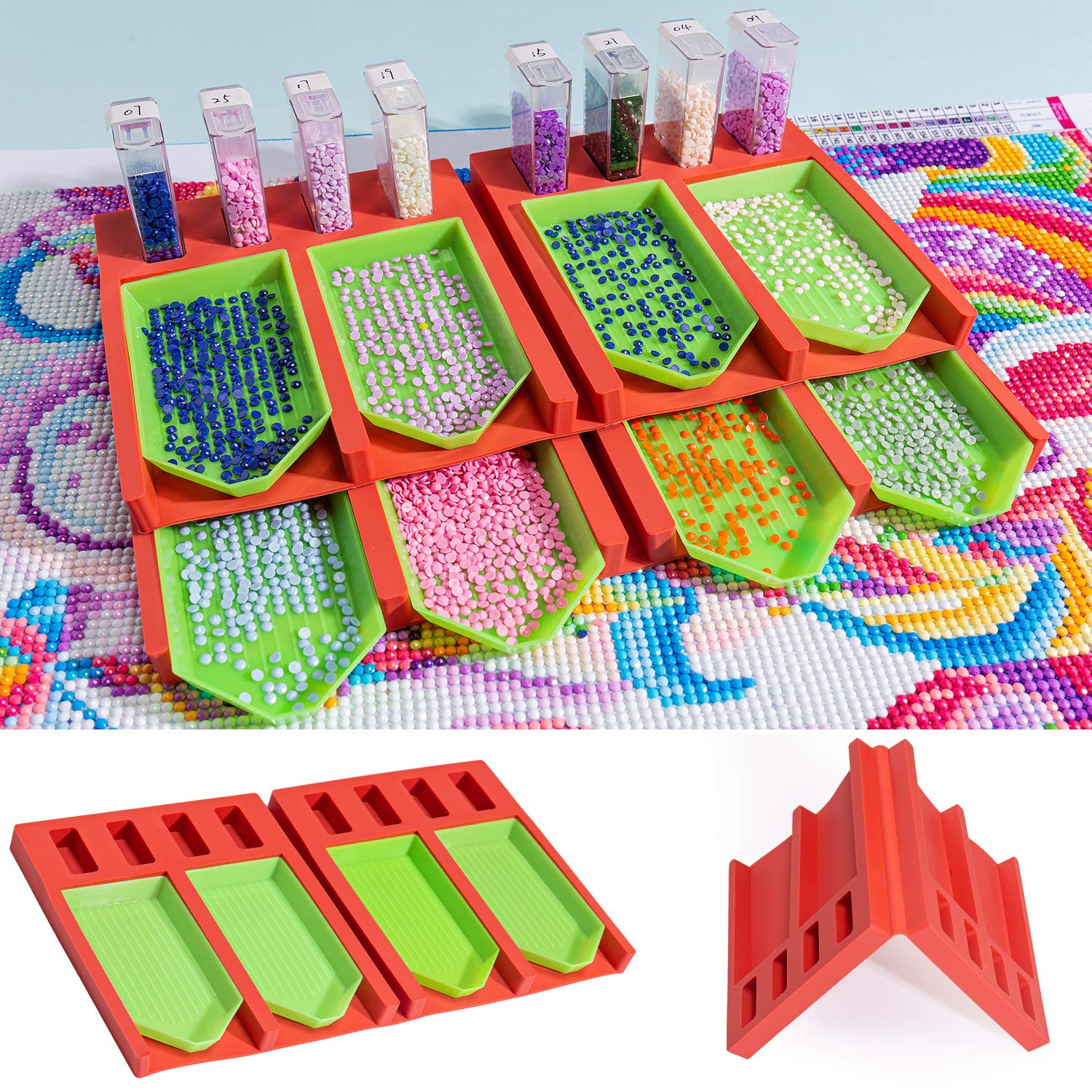 Diamond Painting Accessories and Tools Kits 2Pack Foldable Tray