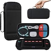 Supmay Carrying Case for Nintendo Switch 2(2025), Protective Hard Shell Portable Travel Carry Case Pouch Holds with 5 Game Cartridges and Mesh Pocket for Switch 2 Accessories and Games, Black