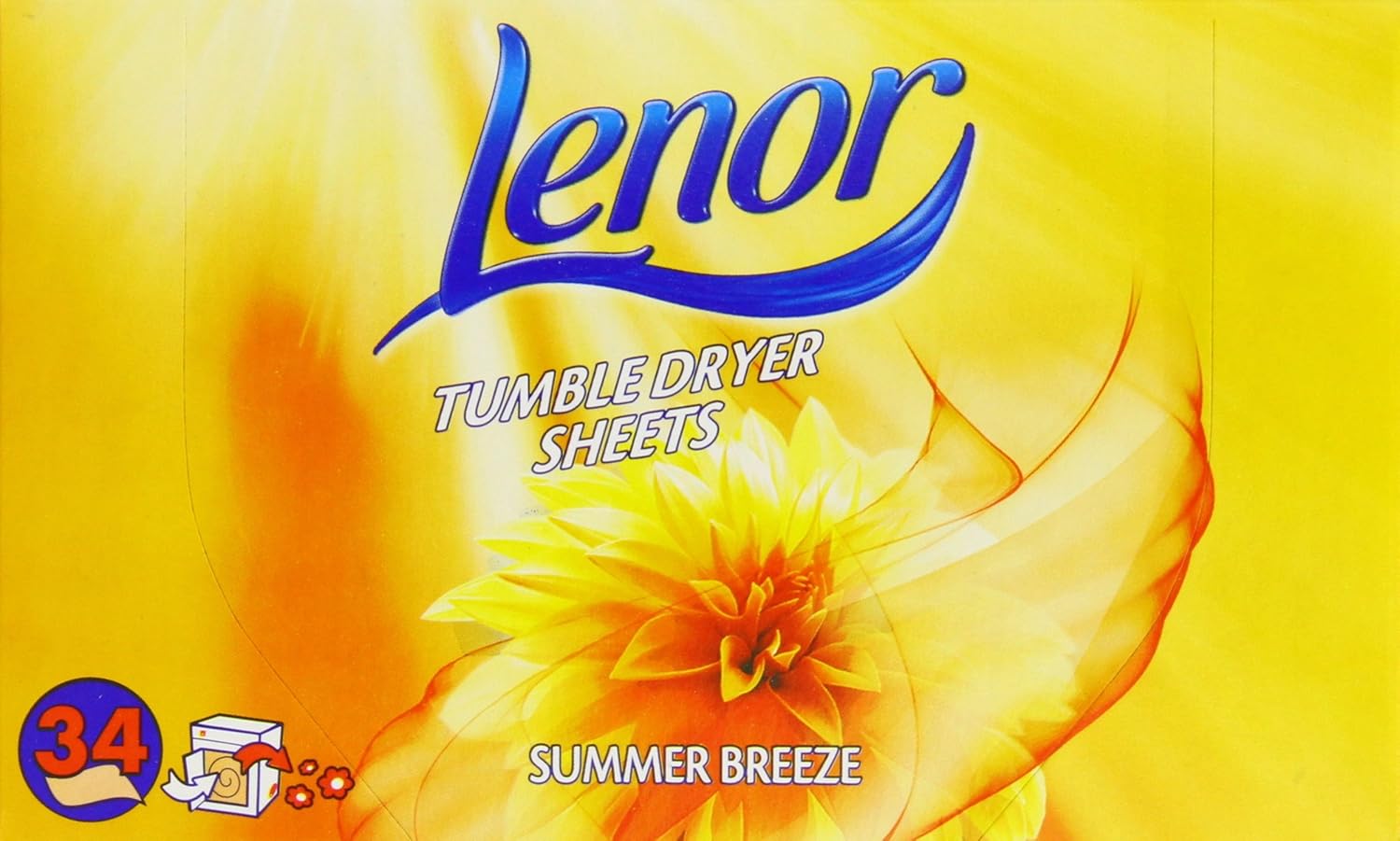 3 x Lenor Tumbe Dryer Sheets 34 per pack Summer Breeze 102 Sheets