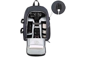 G-raphy Camera Backpack Professional Photography Backpack Large Capacity with Laptop Compartment/Tripod Holder for DSLR SLR Cameras,Flashes and other Photography Accessories (Grey)