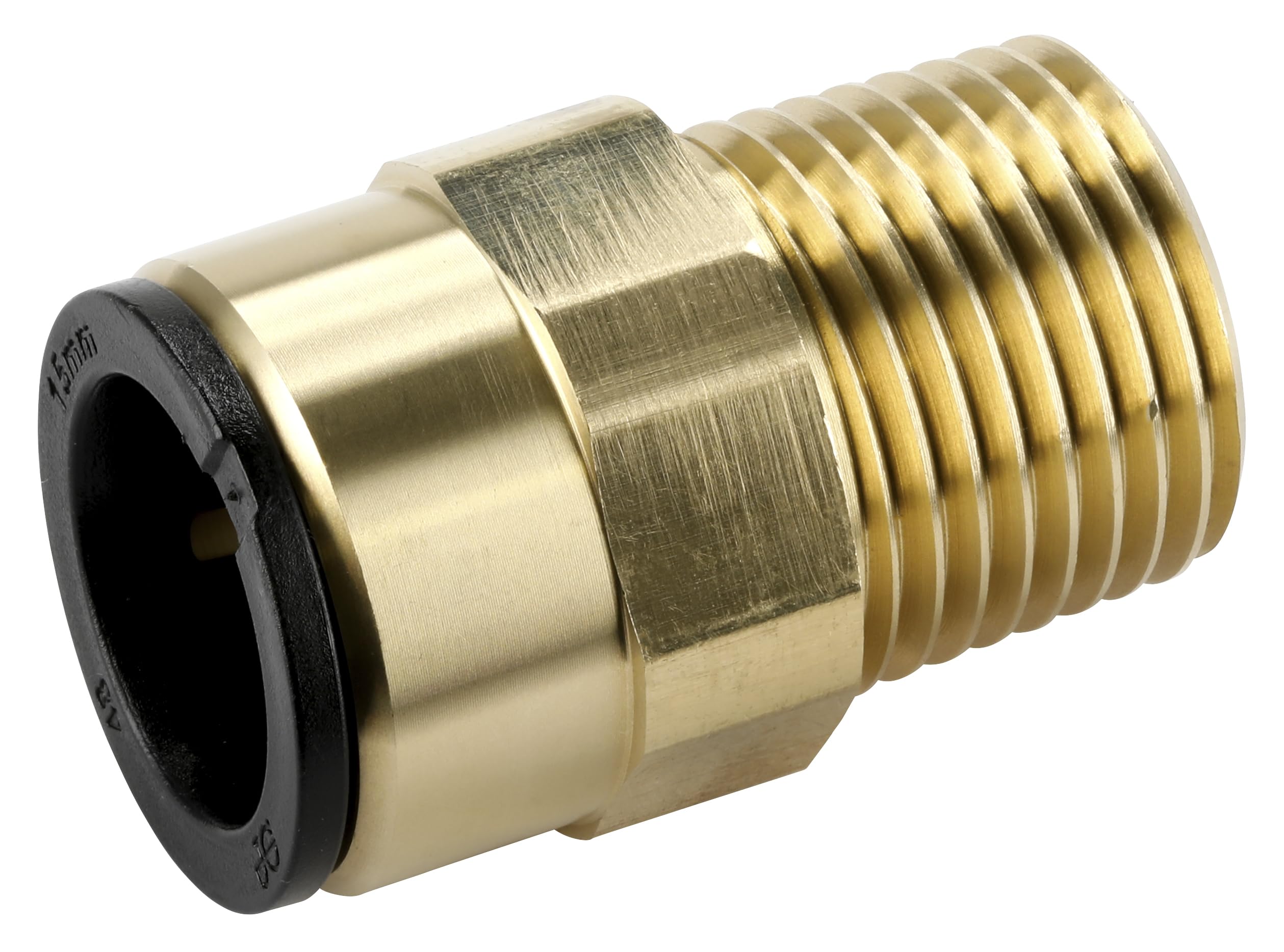 Sealey CAS15BSA 15mm x 1/2"BSPT Brass Straight Adaptor