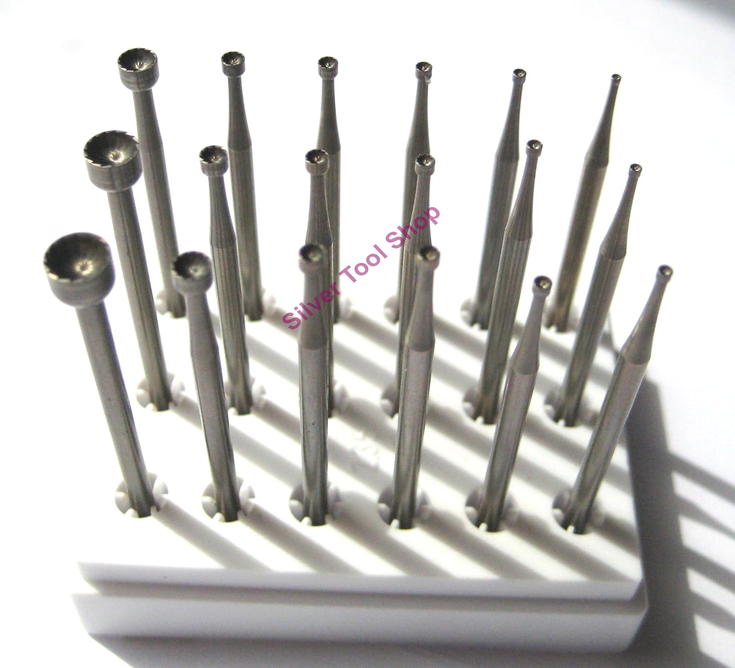 Cup Bur Set 18 Piece Set Size 0.9mm 5mm for jewellers to use on