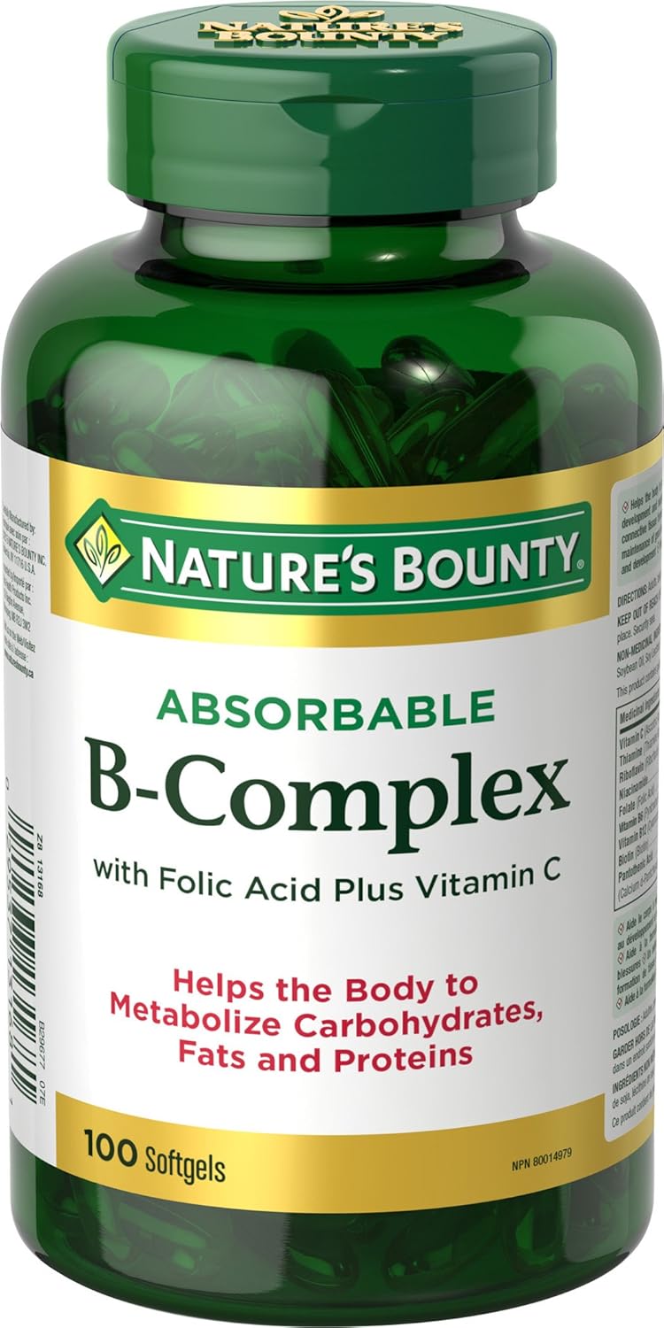Nature's Bounty B Complex w/Folic Acid plus Vitamin C, Helps Metabolize