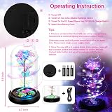 Childom Rotating Rainbow Rose in Glass Dome Light Up Gift view 5