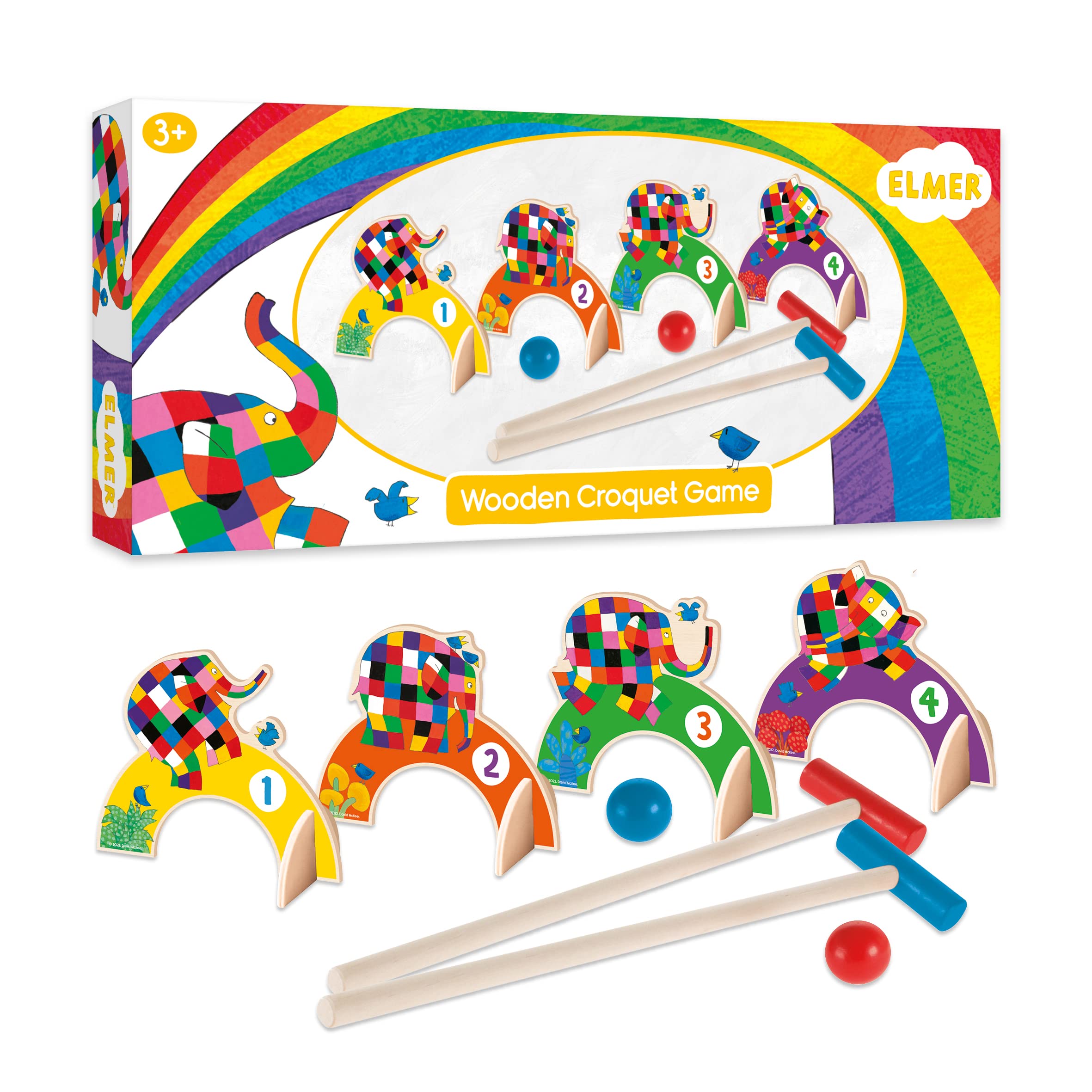 ELMER Children’s Wooden Croquet Set by Robert Frederick Design - Fun For All The Family