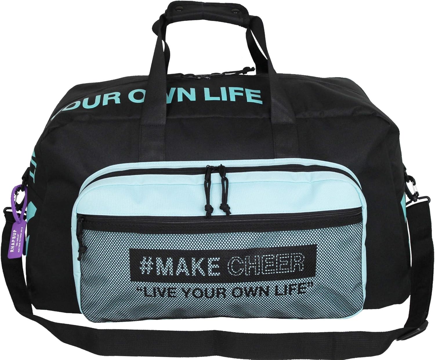 Amazon ラプサップ ボストンバッグ 斜めbs 2wayボストン 60cm 撥水 女の子 キッズ Dfv 573 ブラック グリーン Rhapsup ラプサップ ボストンバッグ