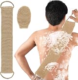 COMNICO Exfoliating Body Scrubber 2pcs, Natural Loofah Bath Set view 8