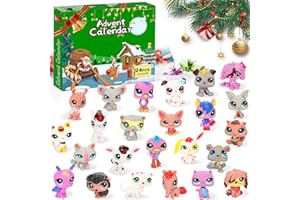 ZENIORTEX Advent Calendar 2024, Advent Calendar 2024 Mini Shop Pet - 24-Day Christmas Countdown Calendars Cute Pet Figures Novelty Toys for Kids, Christmas Countdown Gift And New Year, Advent Calendar 2024 Kids