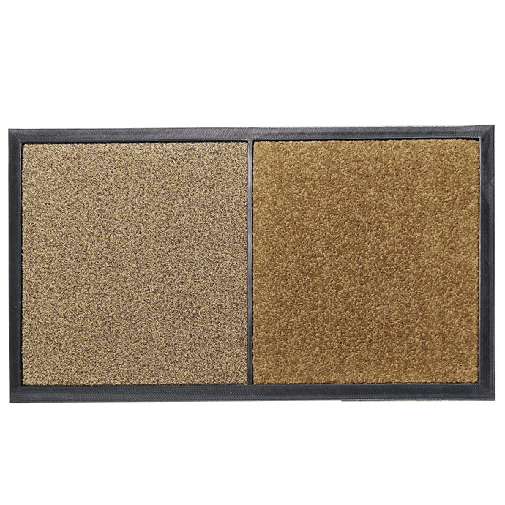 Photo 1 of 2 in 1 Disinfecting Sanitizing Floor Entrance Doormats, Wet Dry Shoe Mat, Disinfection Entry Rug Shoe Sanitizer, Indoor Outdoor Rug, Shoe Sole Cleaning Mat (Brown - 17x31 inch)