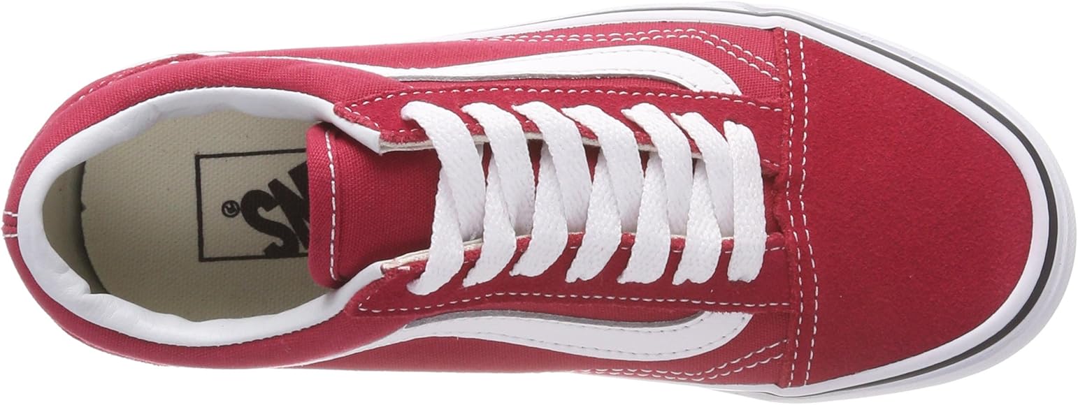 vans old skool crimson & true white shoes
