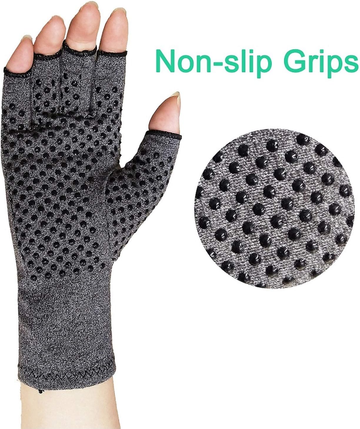 Arthritis Gloves Compression Glove for Arthritis for Women and Men-Ease Rheumatoid, Osteoarthritis Swelling ,Osteoarthritis,Muscle Tension and Computer Typing (1 Pair) (M): Health & Personal Care