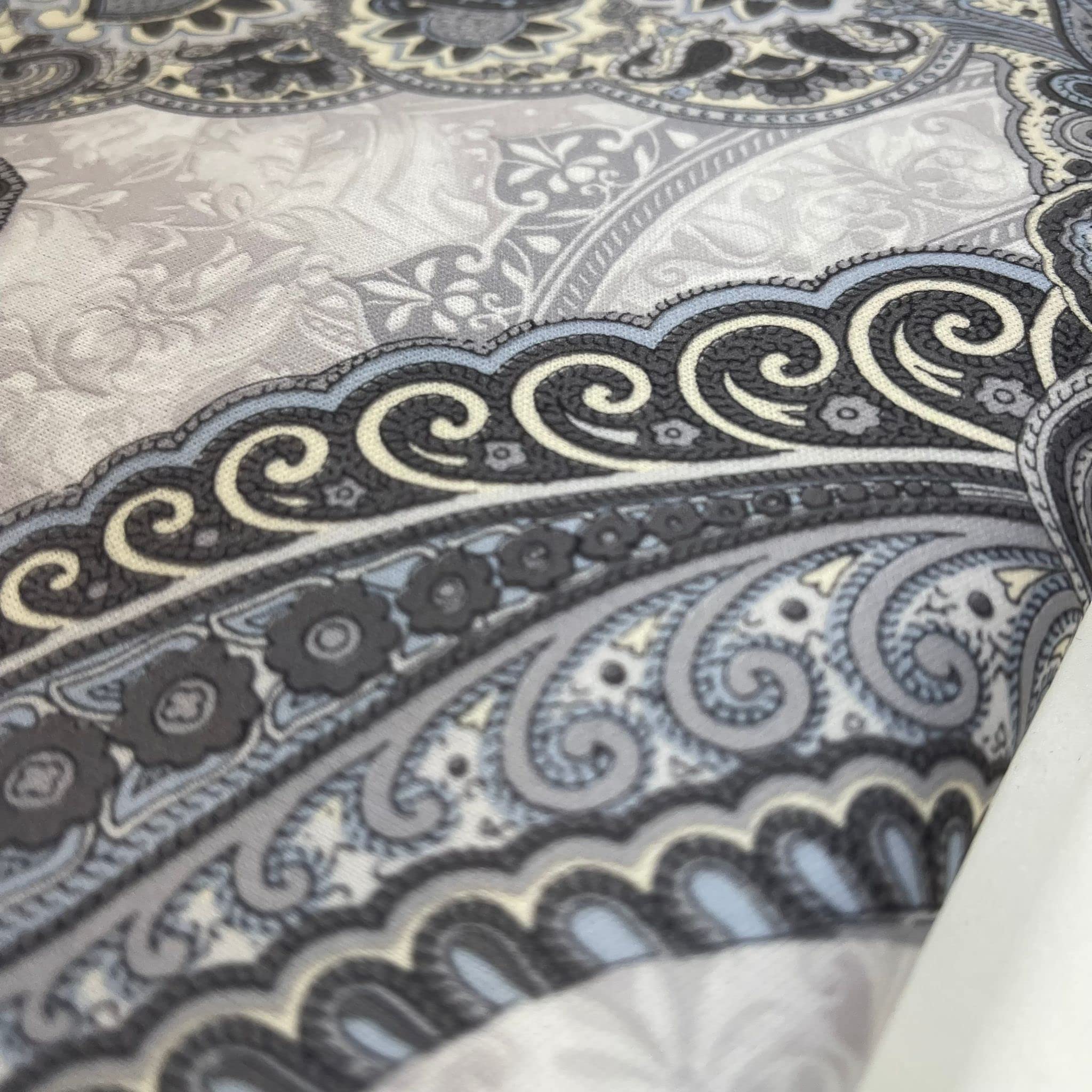 Persian Paisley Pink ITY Satin Shiny Jersey Elastane Stretch Dress Decor 58" (Pre Cut 1 Meter)