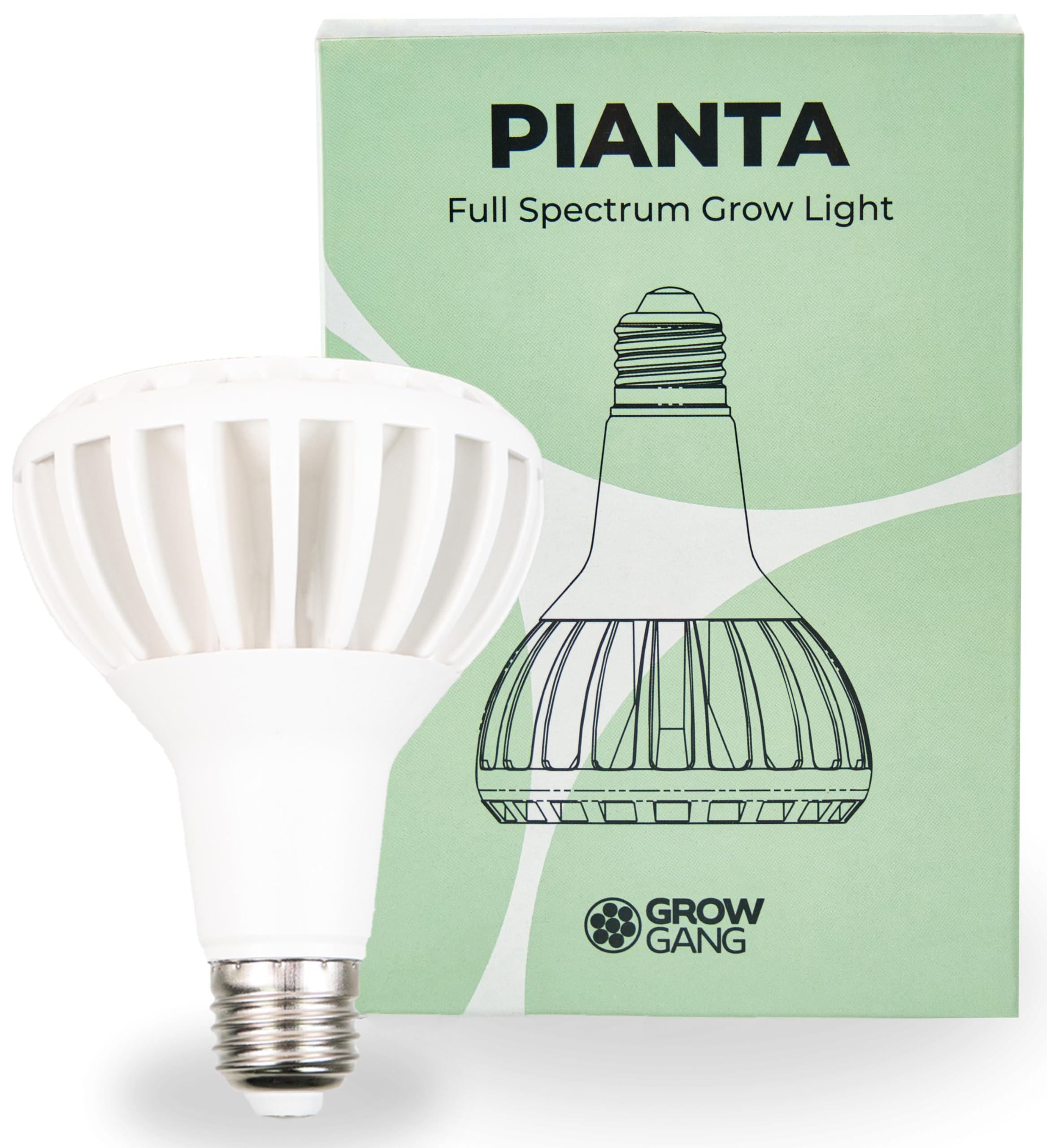 Pianta 18W Full Spectrum LED Grow Light for Indoor Plants – Plant Grow Bulb, Indoor Grow Light for Growing Succulents Herbs & Cactus, Germination of Seedlings, E27, B22, PPF μmol/s 33.1 (White, E27)