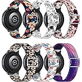 Stretchy Bands Compatible for KEEPONFIT IDW21/RUIMEN D1 H1/VRPEFITI DW13/Fitpolo IDW13 IDW208P/TOZO S5 Smartwatch Band for Women Men Elastic Fabric Braided Nylon Strap Sport Wristband for IDW21 IDW13 Adjustable Solo Loop Band
