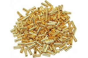 HOBBYPOWER 50 Pairs ShareGoo 3.5mm Male Female Gold Banana Plug Bullet Connector Plug for RC Battery ESC Motor with 1 Lipo Battery Strap