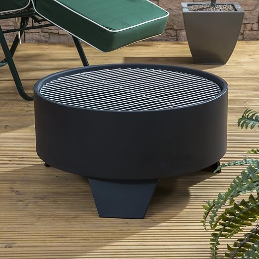 Fire Mountain Puerta Rico halbes Fass Grill Fire Pit: Amazon.de: Küche