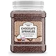 Unpretentious Chocolate Sprinkles, 4 Cups, Made with Real Cocoa, Decorative Dessert Topping