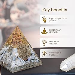 Rainbow Moonstone Orgone Pyramid – Handcrafted