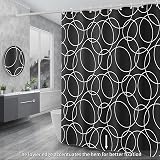 Miorkly Shower Curtain Black Mould-Proof Waterproof 180x180 With Hooks view 6