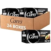 Carr's Table Water Crackers, Original, 2.2oz (24 Count) | Baked Snack Crackers, Party Snacks