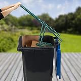 Relaxdays Rubbish Press for Wheelie Bins Manual Waste Compressor Green view 3