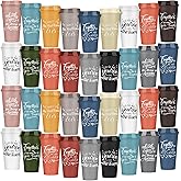 Pickmesh 60 Pcs Employee Appreciation Gifts Bulk 16 oz Plastic Tumbler with Lid Inspirational Staff Thank You Gifts for Team Reusable Travel Coffee Cups for Coworker Volunteer Teacher (Varicolored)