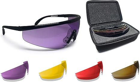 Amazon.com : Bertoni Shooting Glasses with 4 Interchangeable Lenses and