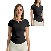 Workout Tops for Women Short Sleeve Athletic Tee Slim Cutting Summer Running Gym Fitness Yoga Sports T-Shirt