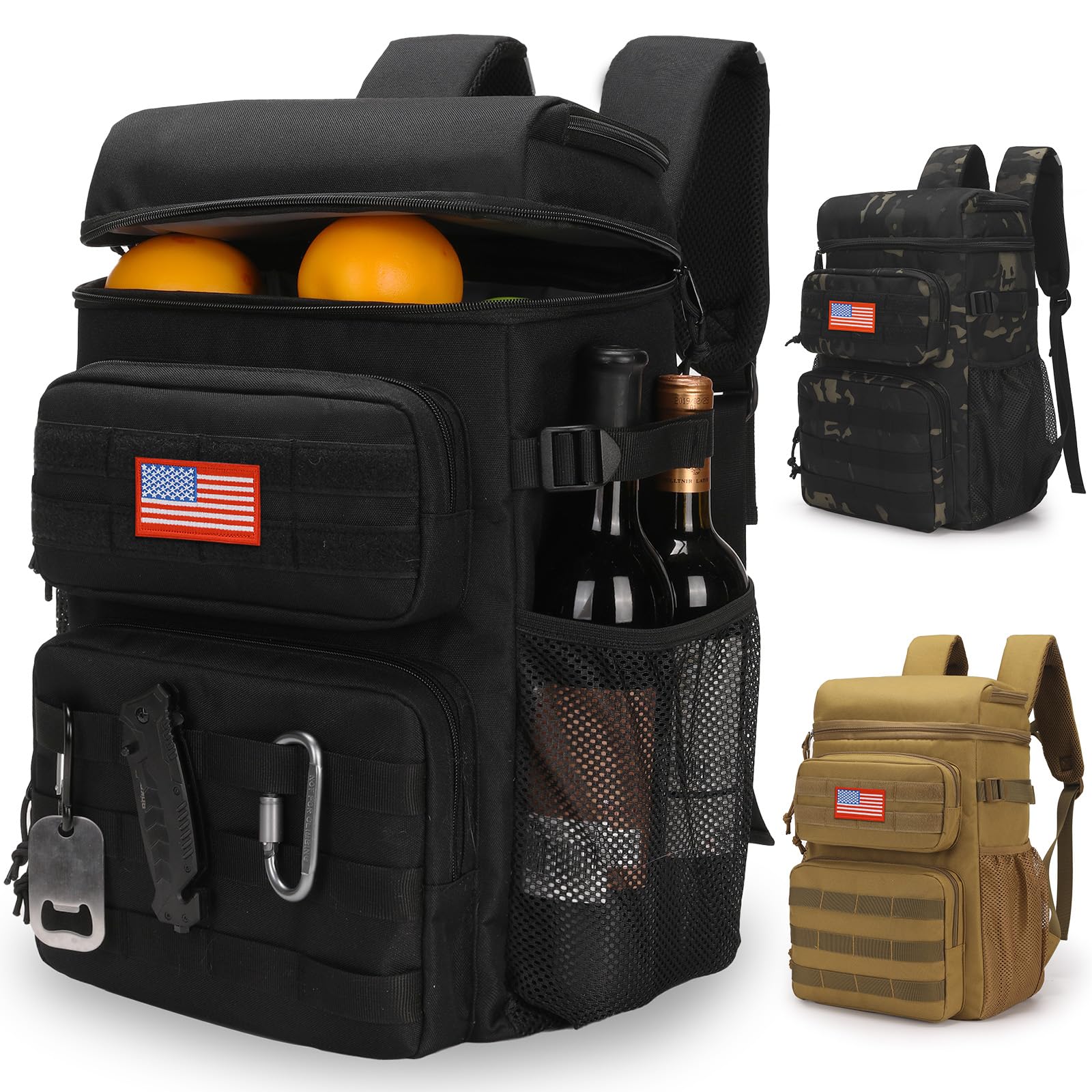 Photo 1 of Tactical Backpack Cooler,Soft Lightweight Leakproof Cooler Backpack,Insulated Cooler Bag,Portable Soft Cooler Bag Waterproof for Beach, Travel, Camping, Picnic, Hiking