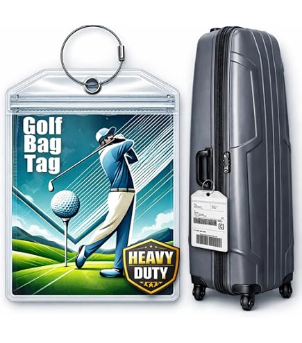Amazon.com: Golf Bag Tag, Waterproof PVC Zipper Pouch, 9x6, Travel