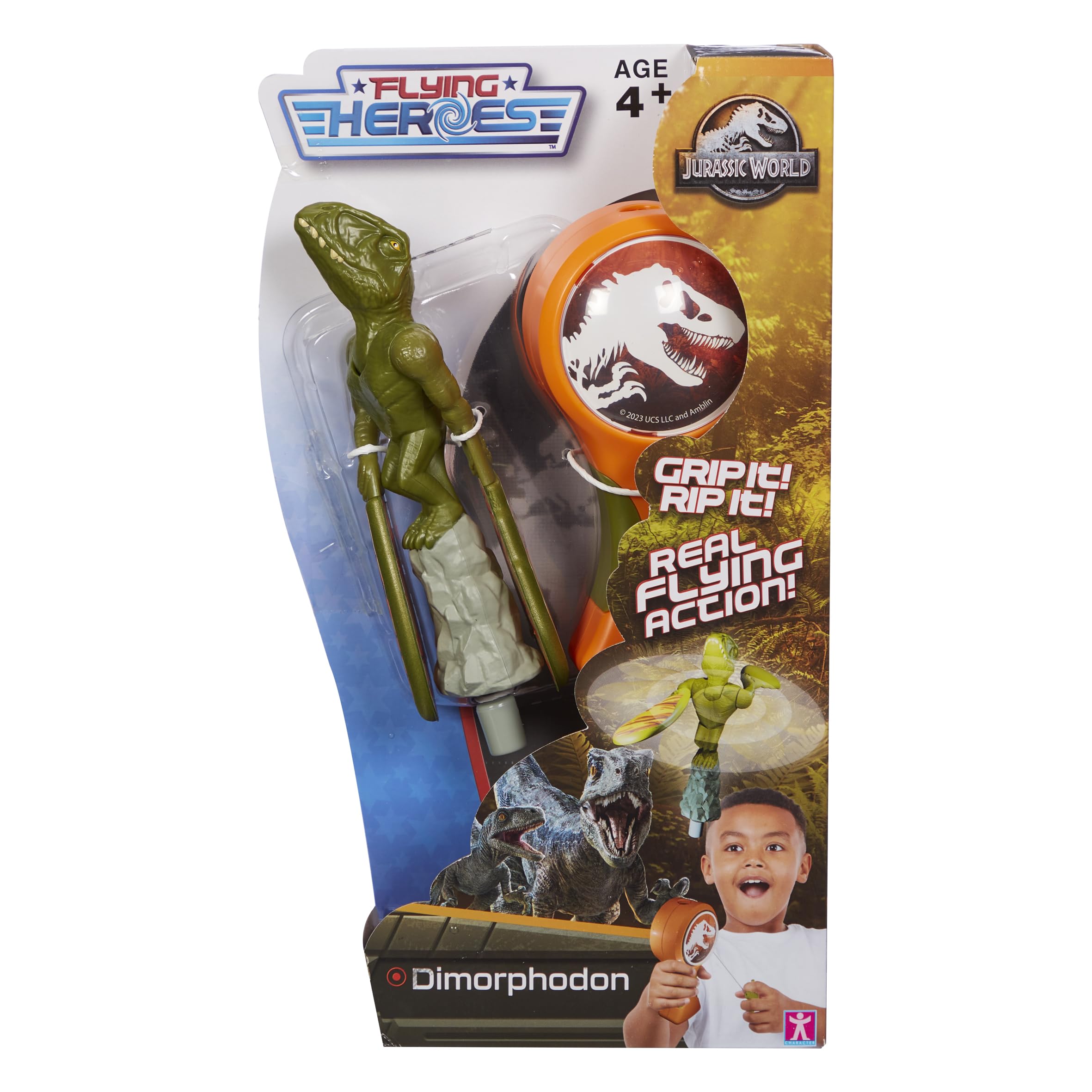 Flying Heroes Jurassic World Dimorphadon Toy. Pull the cord to watch it fly! Jurassic World Dinosaur Toy! Ideal present for boys aged 4-7 years.