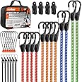 HORUSDY 28-Piece Premium Bungee Cords with Hooks, Includes 10”, 18”, 24”, 36”, 48”, Bungee Cord Assortment (10 to 48 Inch)