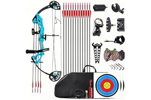 Lanneret Compound Bow and Archery Sets - Right Hand Archery Compound Bows 15-29 lbs Draw Weight Adjustable for Youth and Beginners，Hunting Bow Kit for Beginner